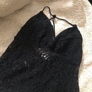 Black see through top